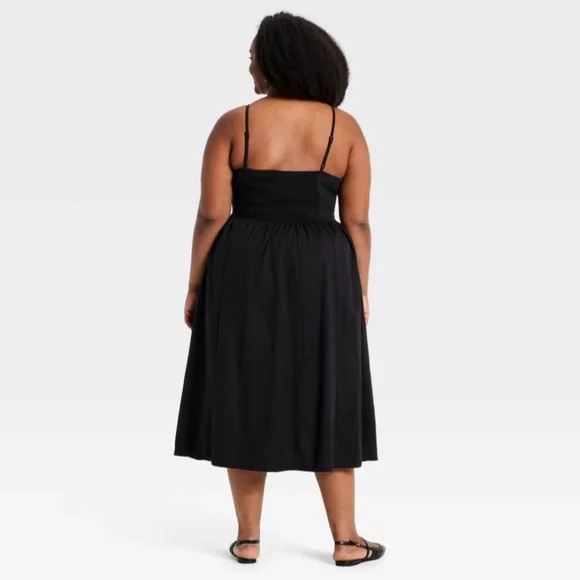 A New Day NWT Black Corset Midi Dress Size 3X - Picture 2 of 3